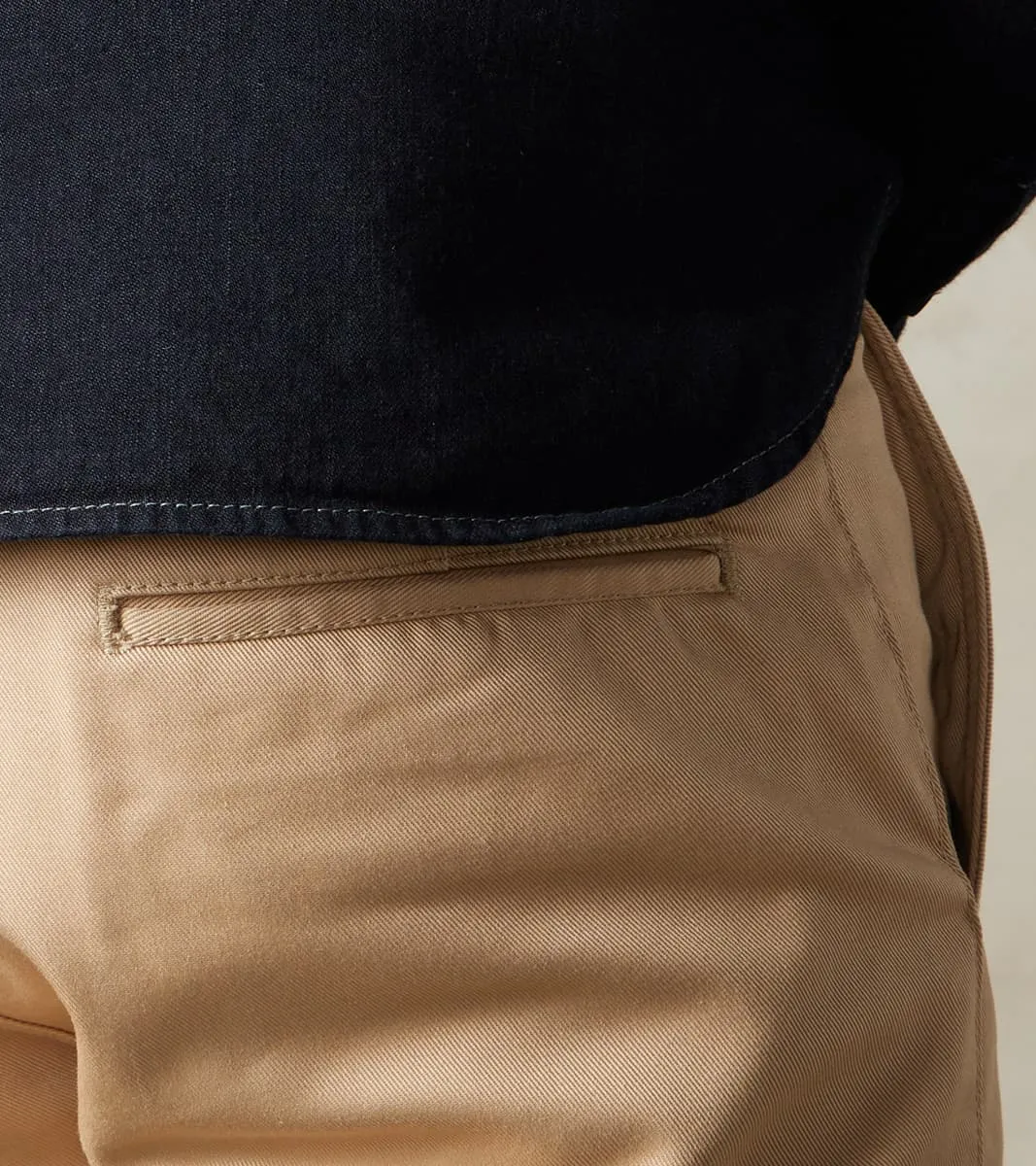 721-KHA - Slim Tapered - Mercerized Selvedge Khaki Chino