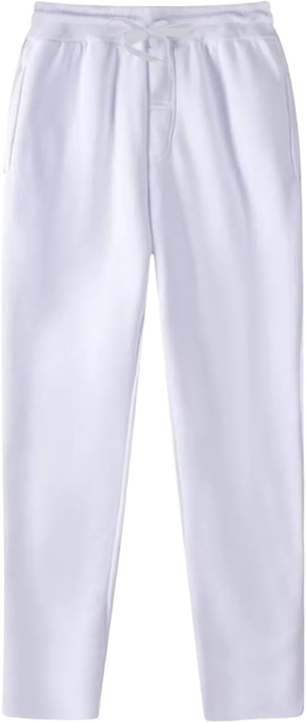 Cargo Work Pant Men Linen Casual Chinos Pants Gym Yoga Sweatpant with Multiple Pockets Joggers Bottoms Pant
