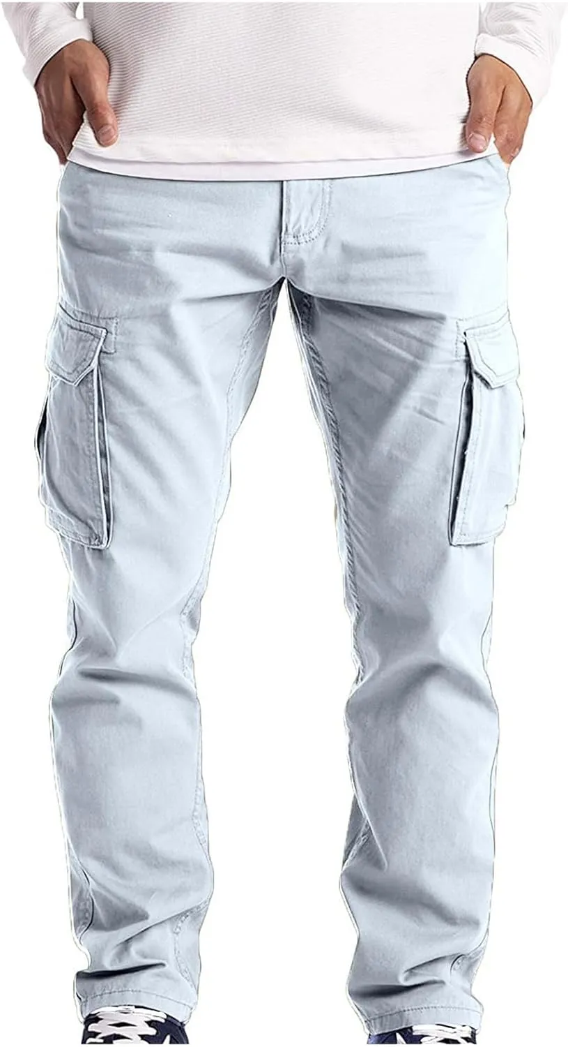 Cargo Work Pant Mens Lightweight Casual Combat Cargo Pants Training Sweatpants Loose Joggers Sweat Pant