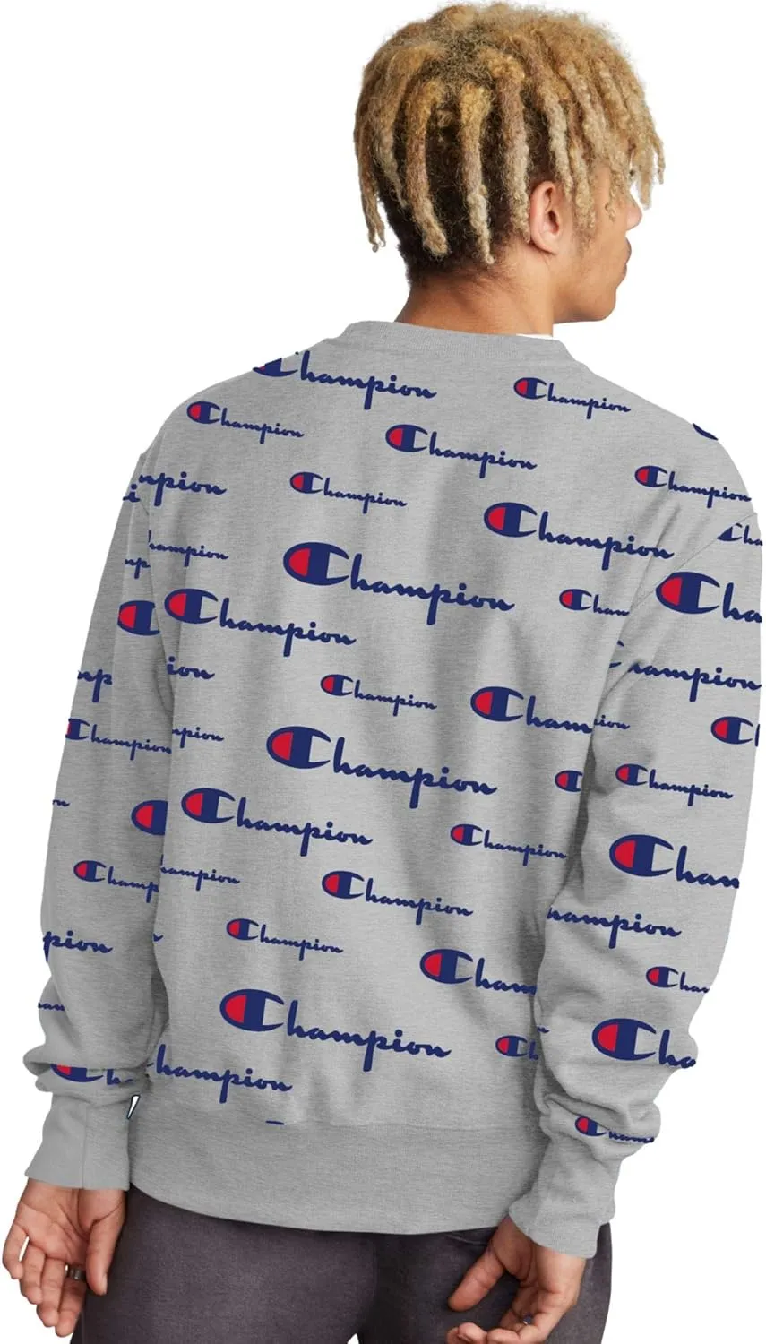 Champion Reverse Weave Crew - Tossed C Logos All Over Print