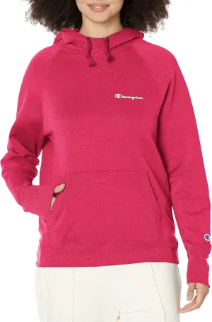 Champion Women's Powerblend Fleece Hoodie, Left Chest Script