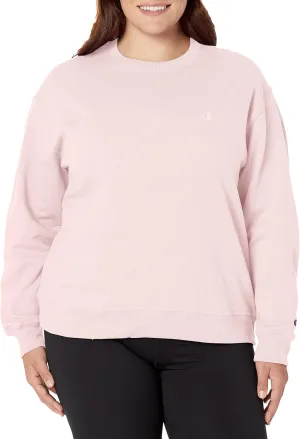Champion Women's Sweatshirt, Powerblend, Crewneck for Women, C Logo (Plus Size Available)