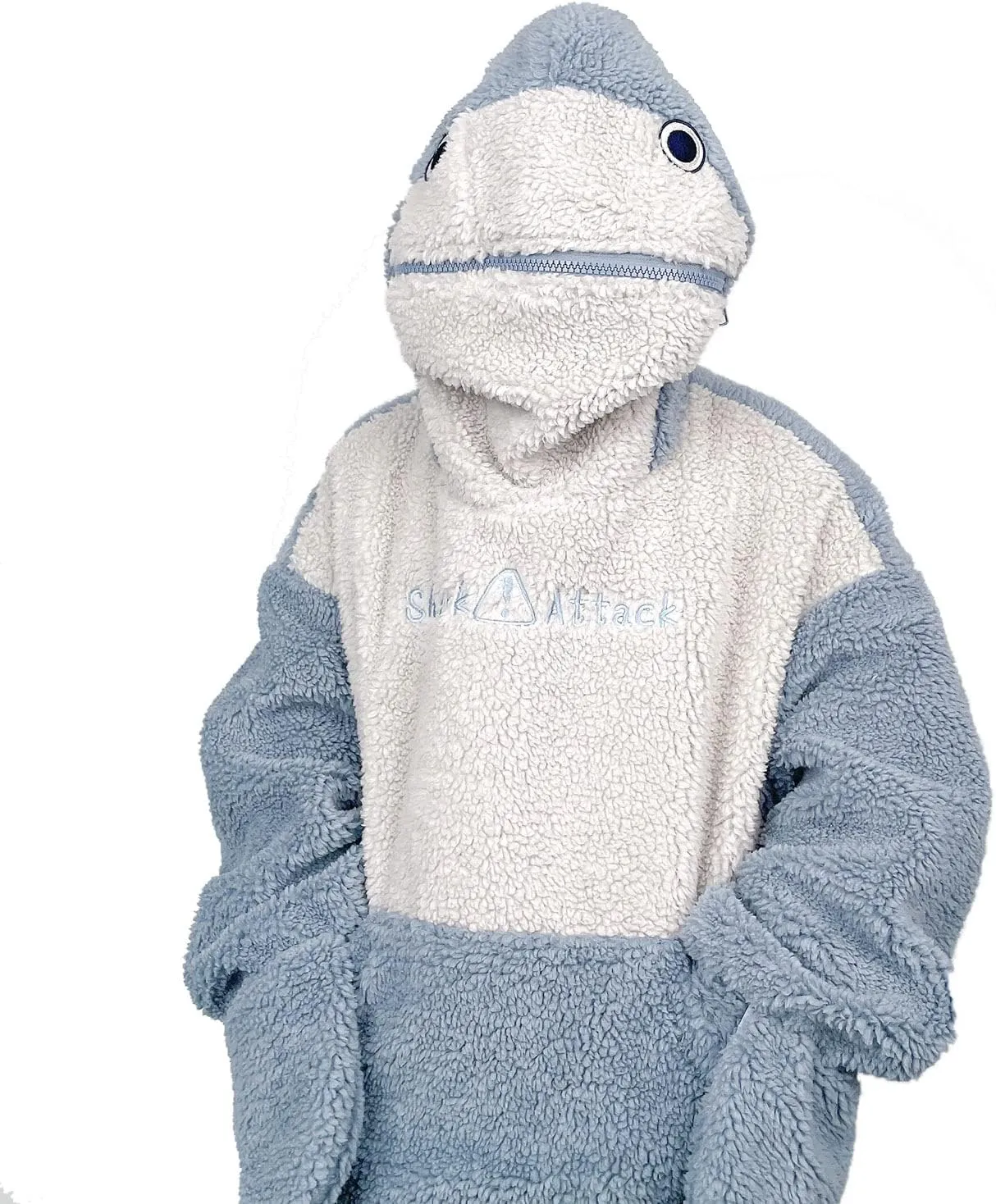 CosTribe Cute Shark Attack Hoodies Oversized Hooded Animal Pullover Casual Sweatshirts with Pocket Shark Lover Gift for women