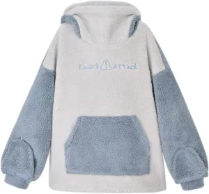 CosTribe Cute Shark Attack Hoodies Oversized Hooded Animal Pullover Casual Sweatshirts with Pocket Shark Lover Gift for women