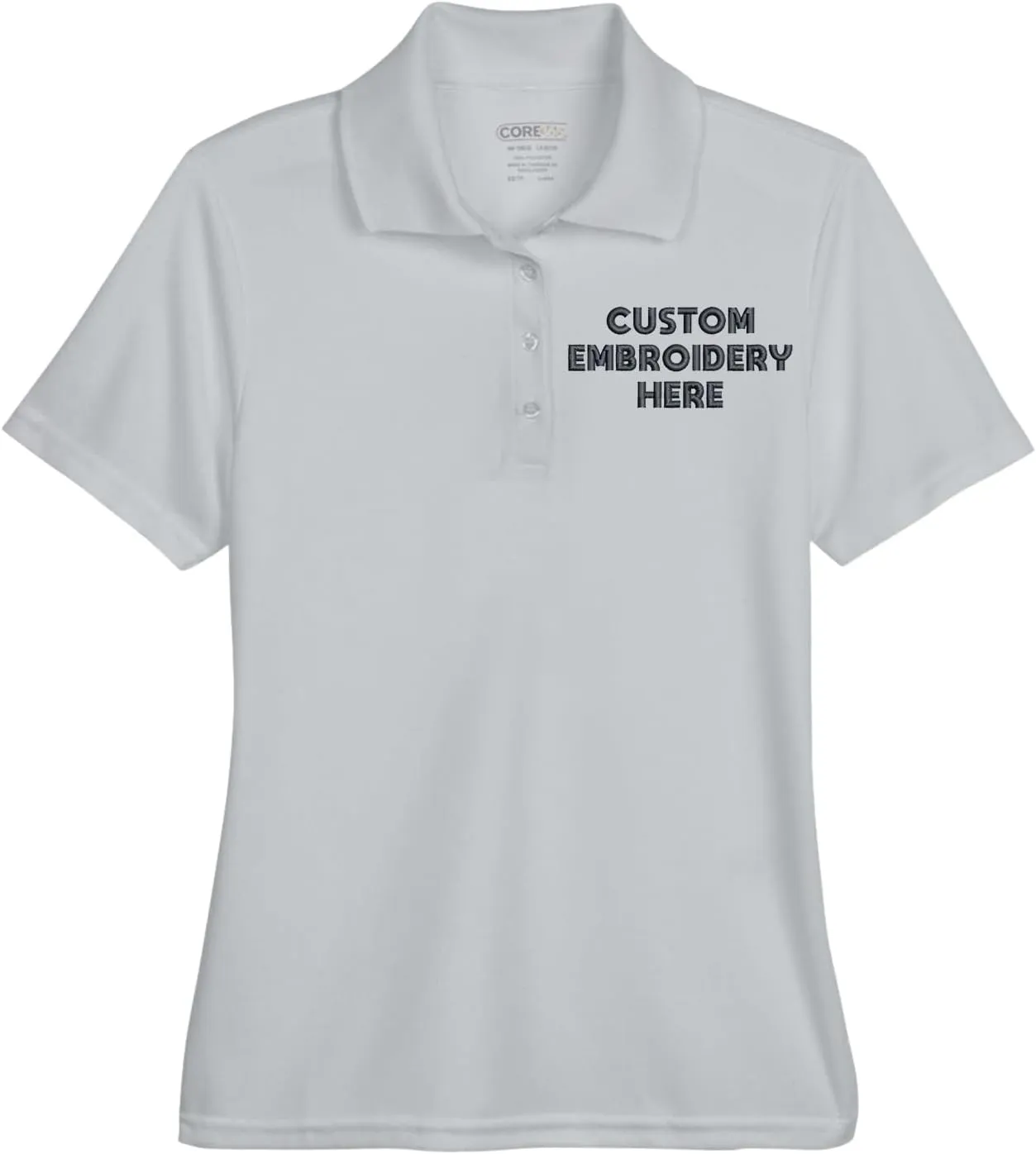 Custom Embroidered Women's Dri Fit Polo Shirt, Personalized Business Logo Shirt, Ladies Performance Polos, Women Golf Shirt