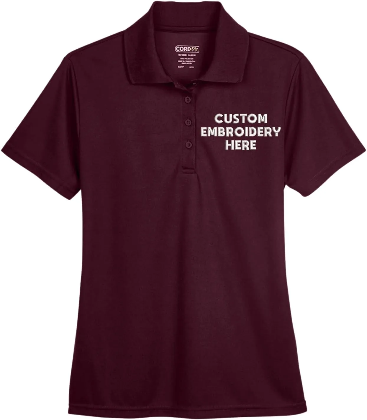 Custom Embroidered Women's Dri Fit Polo Shirt, Personalized Business Logo Shirt, Ladies Performance Polos, Women Golf Shirt