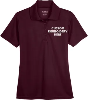 Custom Embroidered Women's Dri Fit Polo Shirt, Personalized Business Logo Shirt, Ladies Performance Polos, Women Golf Shirt