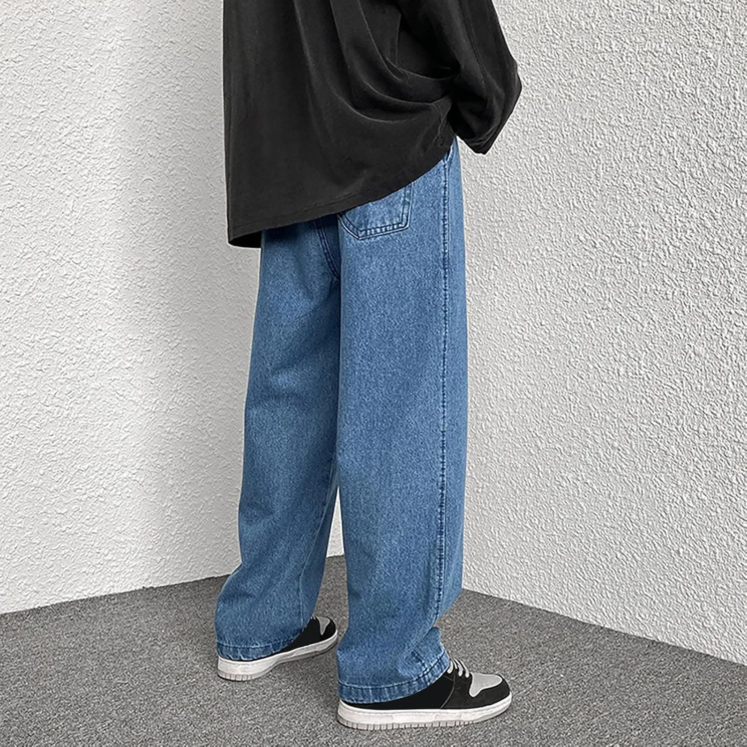Men??s Jeans Pants Cargo Pants Y2K Wide Leg Jeans Fashion Stretch Destroyed Ripped Vintage Baggy Jeans