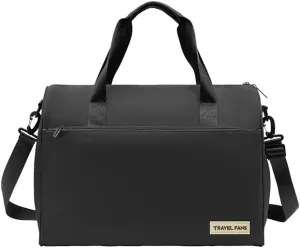 Travel Duffel Bag Weekend and Business Travel Bag Can be used for Sports Bags and Hospital Waiting Bags Overnight Duffel Bag with Trolley Case Cover Airline Travel Essentials (Black)