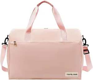 Travel Duffel Bag Weekend and Business Travel Bag Can be used for Sports Bags and Hospital Waiting Bags Overnight Duffel Bag with Trolley Case Cover Airline Travel Essentials (Pink)