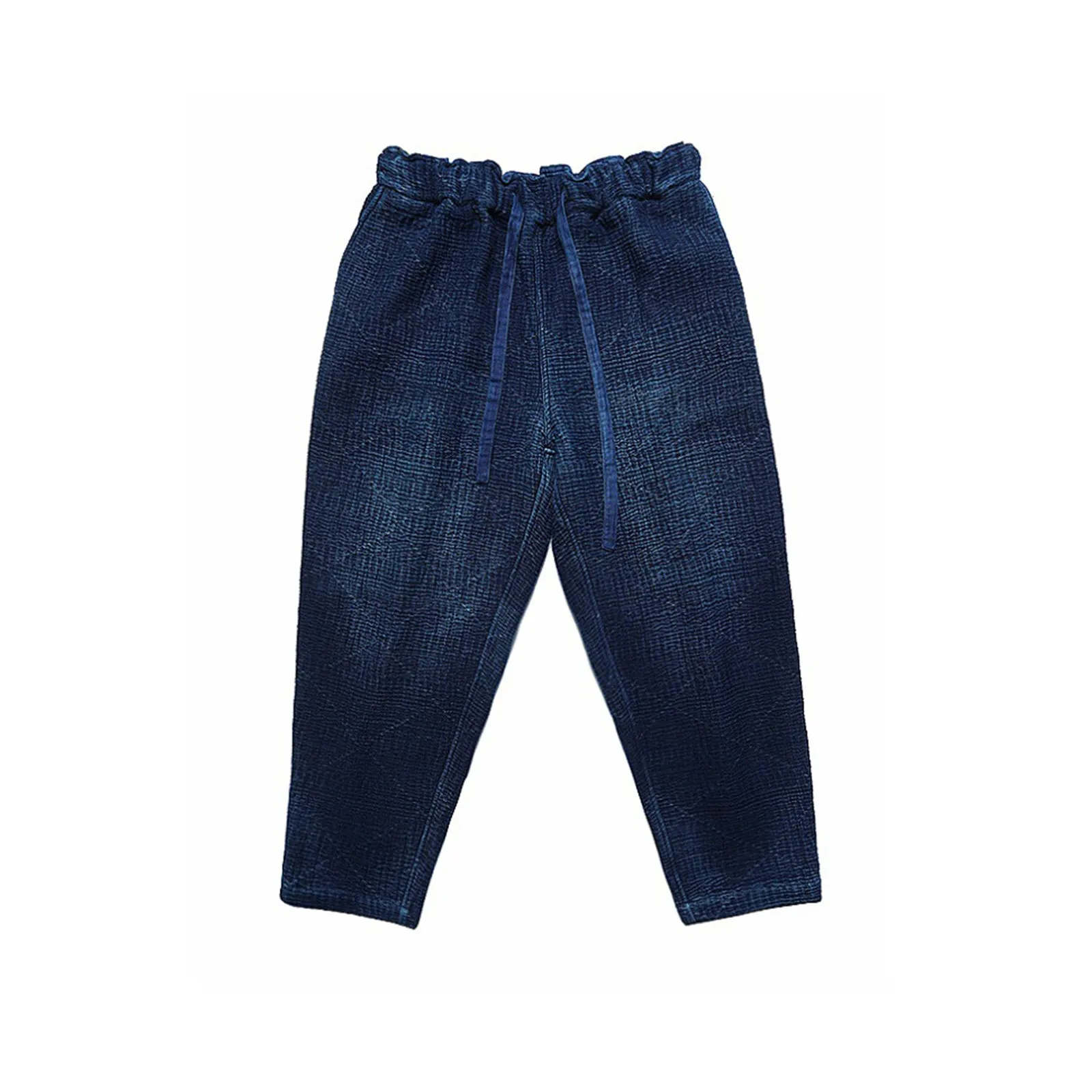 Vintage Plant Dyed Dindigo Sashiko Radish Pants Tapered Trousers